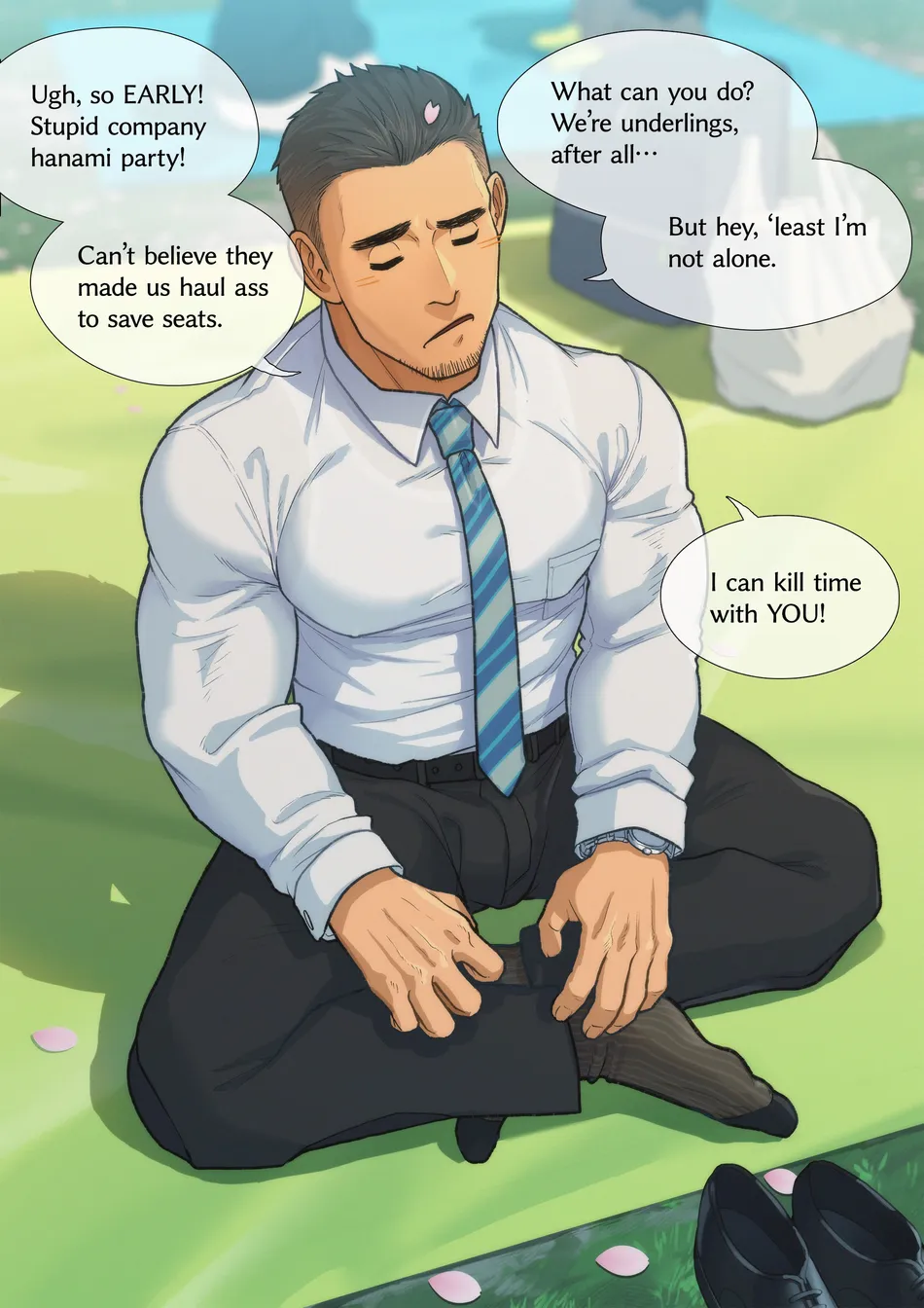 [Ofton Souko (Gorou Naoki)] Hanami with Sakamoto [Eng] — 001