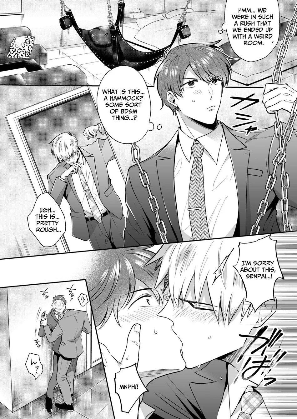 [Sumeshiya-san (Sumeshi)] Ryman LoveHo Danshikai EROS -Biyaku o Nonda Kouhai wa Kaisha no Senpai o Aishitai- | Office Worker’s Love Hotel 6 Guys’ Night EROS ~Drugged Junior Loves His Senior!~ [Eng] — 009