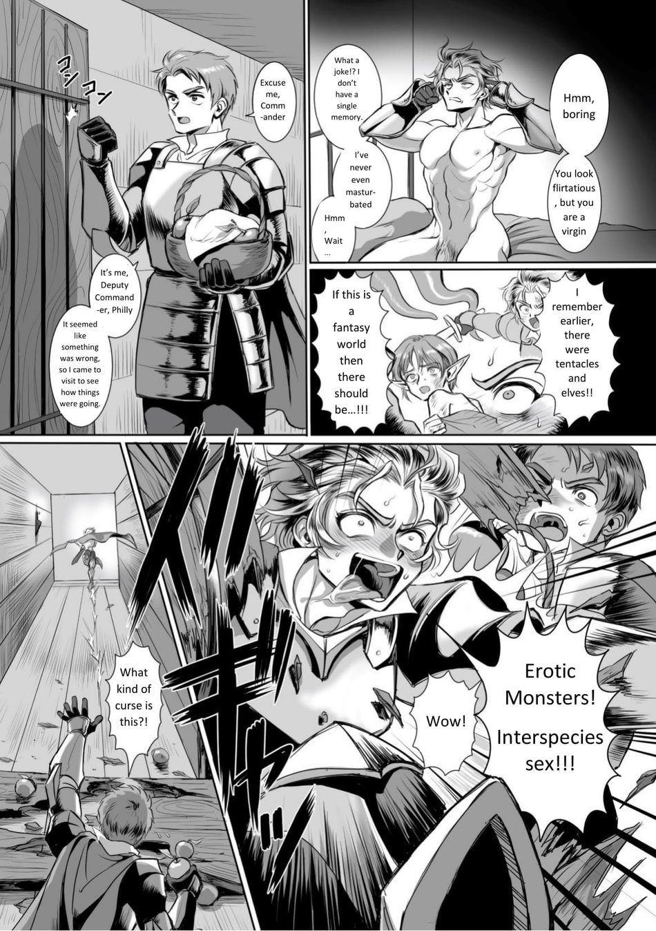 [Usuno Taro] Possessed Knight Stallion Taken over by disgusting man, forcedd and climaxes unsightly! 1 [Eng] — 010