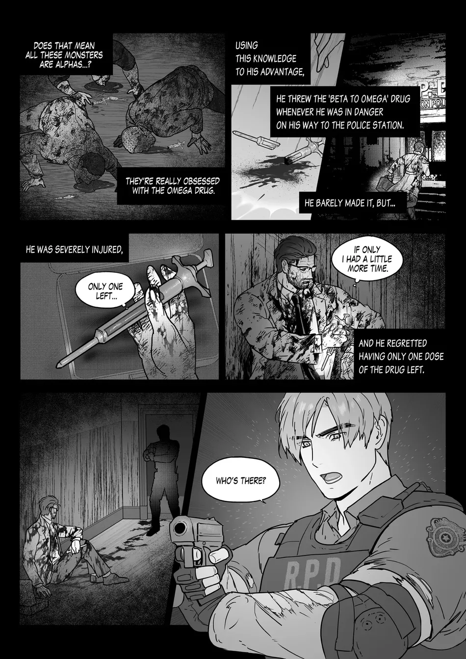 [DNA] Omegaverse Ch. 1 – Resident Evil dj – Mr.X x Leon [Eng] — 011