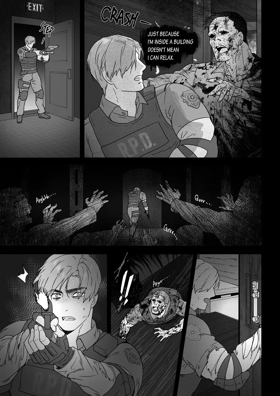 [DNA] Omegaverse Ch. 1 – Resident Evil dj – Mr.X x Leon [Eng] — 017