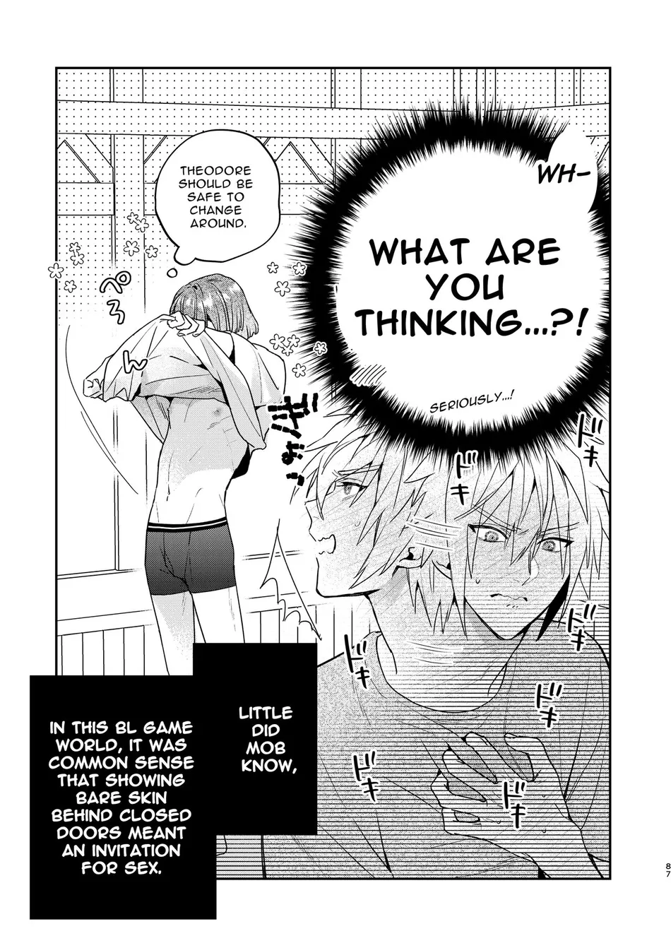 [niwaniwa (Oova Akiru)] Tensei Mob wa BL-gee no Sekai de Hamerare Kouryakusaremashita!? 2 | Sex with the Love Interest! But I’m an NPC! 2 [Eng] — 087