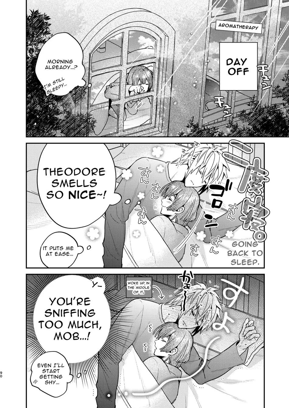 [niwaniwa (Oova Akiru)] Tensei Mob wa BL-gee no Sekai de Hamerare Kouryakusaremashita!? 2 | Sex with the Love Interest! But I’m an NPC! 2 [Eng] — 090