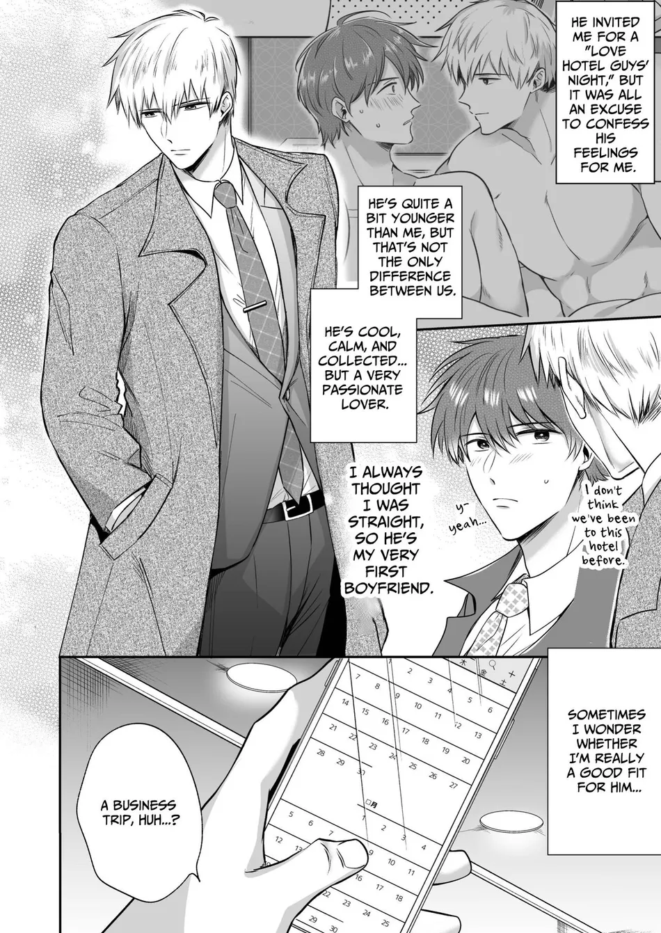 [Sumeshiya-san (Sumeshi)] Ryman LoveHo Danshikai EROS -Dekiai-kei Kouhai Kareshi ni Yoru Jirasare Nou Iki Genkai Ecchi- | Office Worker’s Love Hotel 7 Guys’ Night EROS – Teased and Braingasmed By My Adoring Kouhai [Eng] — 005