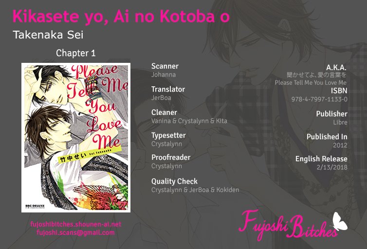 [TAKENAKA Sei] Kikasete yo, Ai no Kotoba o (update c.2) [Eng] — 001