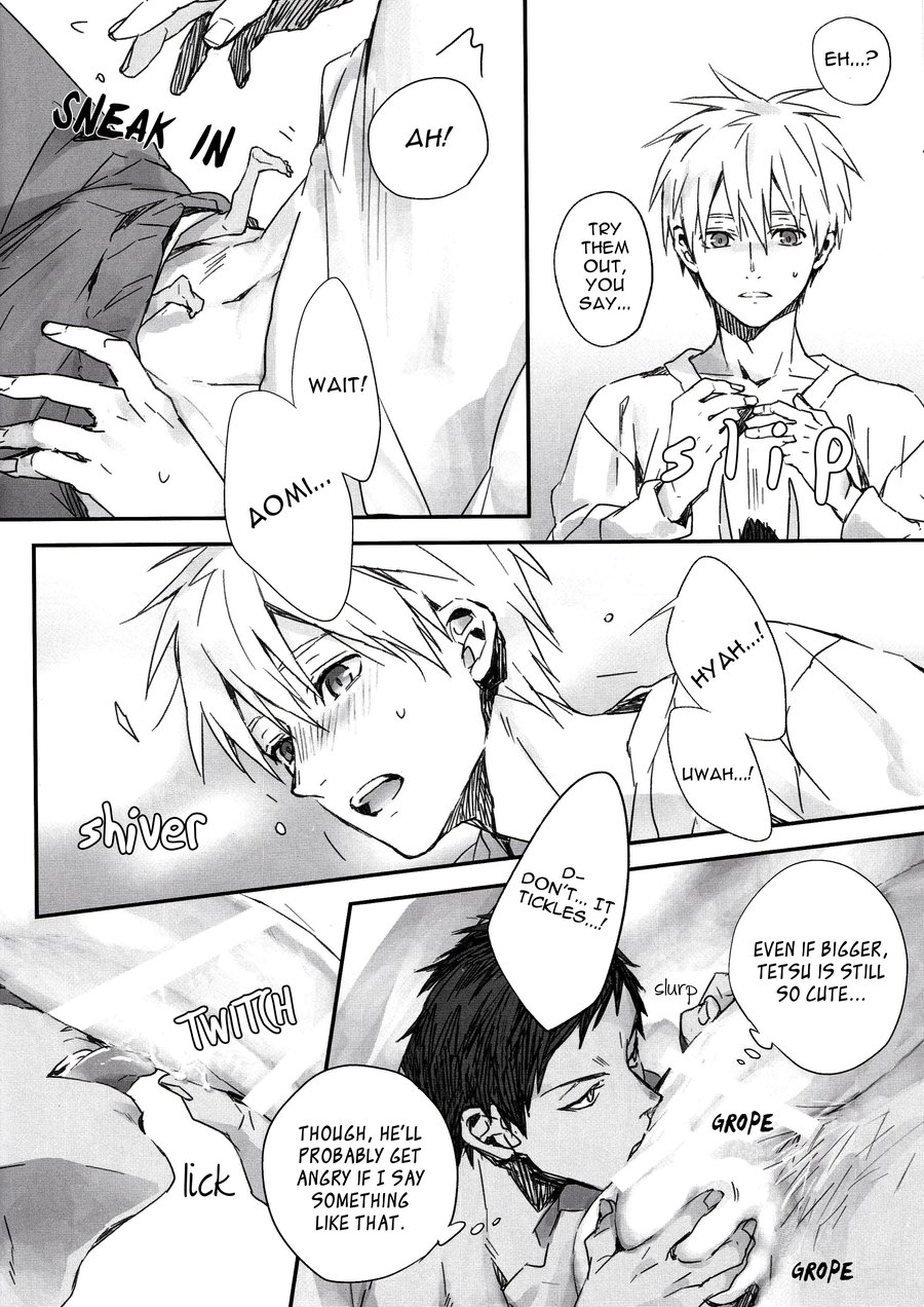 [inumog / Fujino] Kuroko no Basket dj – Aomine-kun ga Tenohira Size ni Narimashite [Eng] — 018