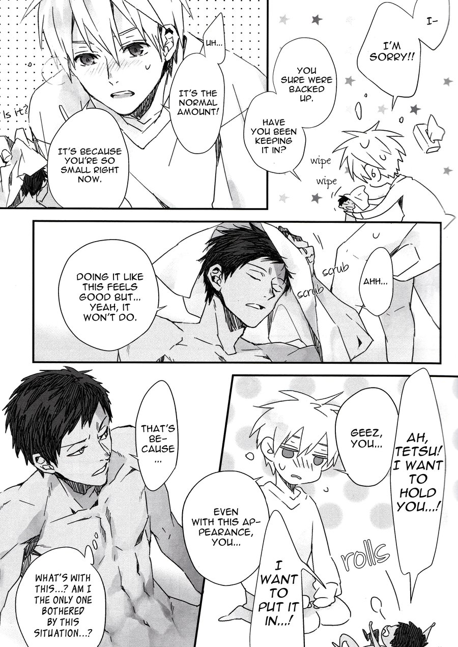 [inumog / Fujino] Kuroko no Basket dj – Aomine-kun ga Tenohira Size ni Narimashite [Eng] — 023