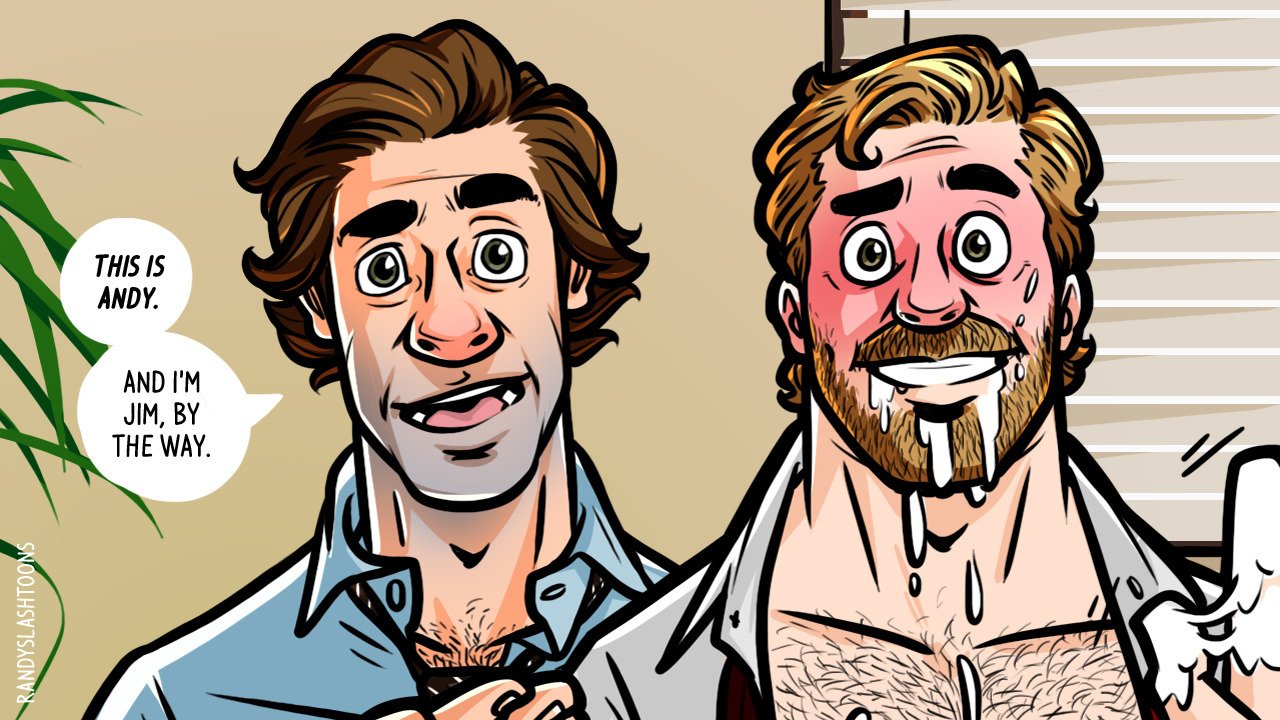 [Randy Meeks (randyslashtoons)] Office Recreation – Jim Halpert X Andy Dwyer [Eng] — 008