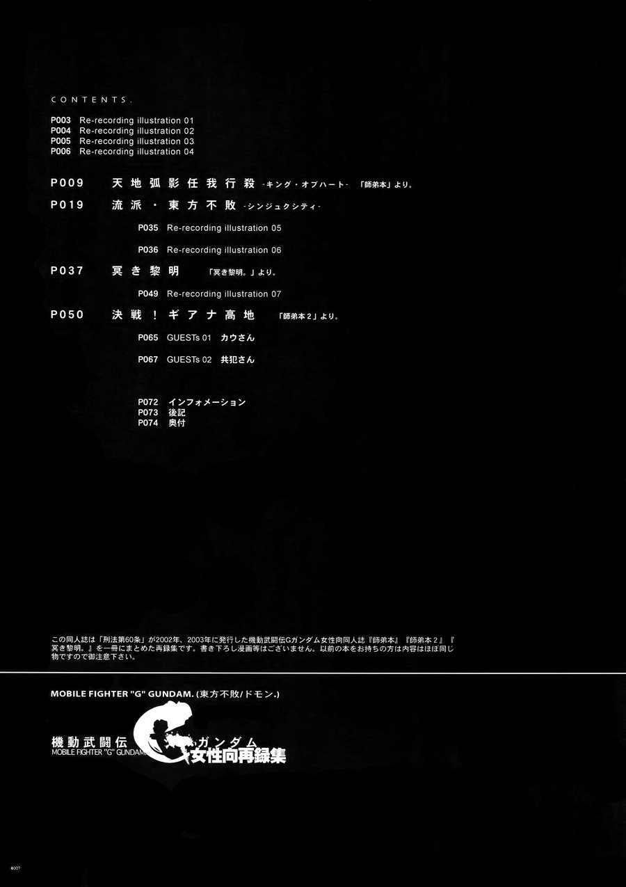 [Article 60 of Criminal Code (Shuhan)] G-gan Josei-Muke Sairoku-Shuu – G Gundam dj [JP] — 007