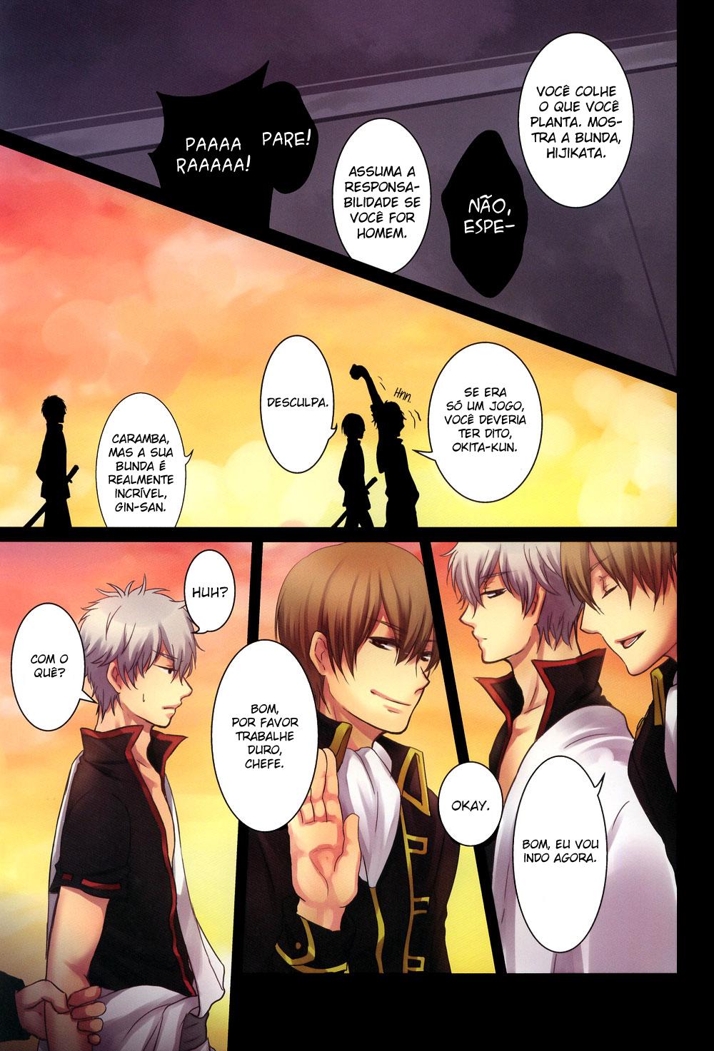 [Iro Rabbit (Arima)] Sannin Douji ni Ikanakya Dame – Gintama dj [Portuguese] — 014