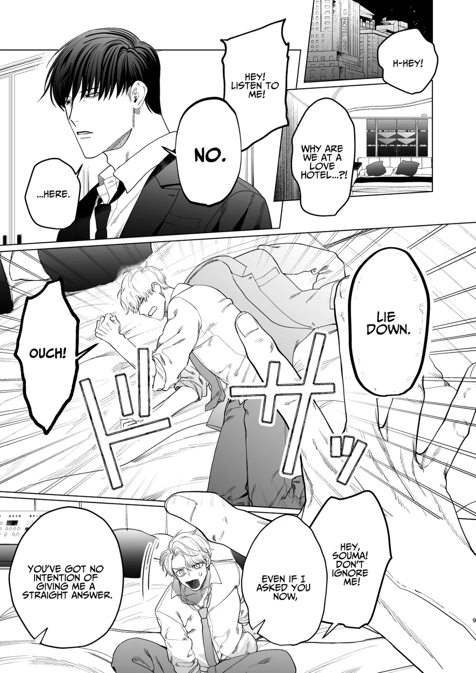 [Baby Lilac (Kanipan Mushamusha, Karume)] Bitch no Ore ga Zetsurin no Kouhai (Honmei) to Amaama Ecchi Suru Hanashi [Eng] — 008