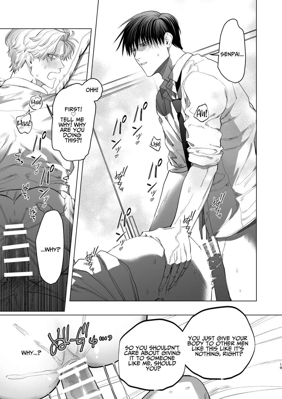 [Baby Lilac (Kanipan Mushamusha, Karume)] Bitch no Ore ga Zetsurin no Kouhai (Honmei) to Amaama Ecchi Suru Hanashi [Eng] — 018