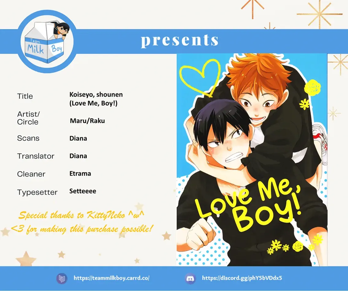 [Maru. (Raku.)] Koiseyo shounen! – Haikyuu!! dj [Eng] — 001