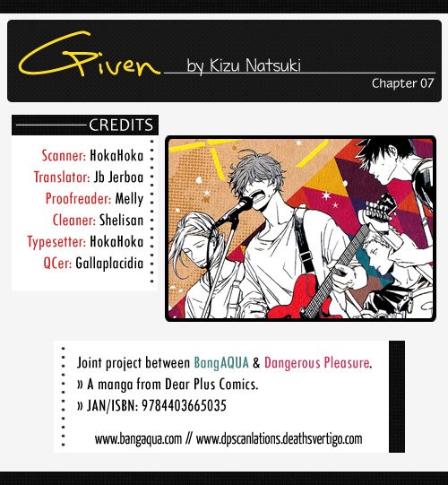 [KIZU Natsuki] Given – Vol.02 [Eng] — 001