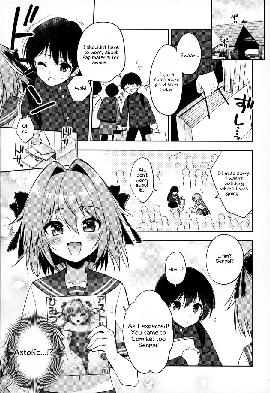 [R*kaffy (Aichi Shiho)] Astolfo Cos no Kouhai ni Kokuhaku Sarete Sex Shita Hanashi – Fate/Grand Order dj [Eng] — 002