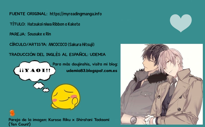 [ANCOCOCO] Hatsukoi niwa Ribbon o Kakete – Free! dj [Español] — 001