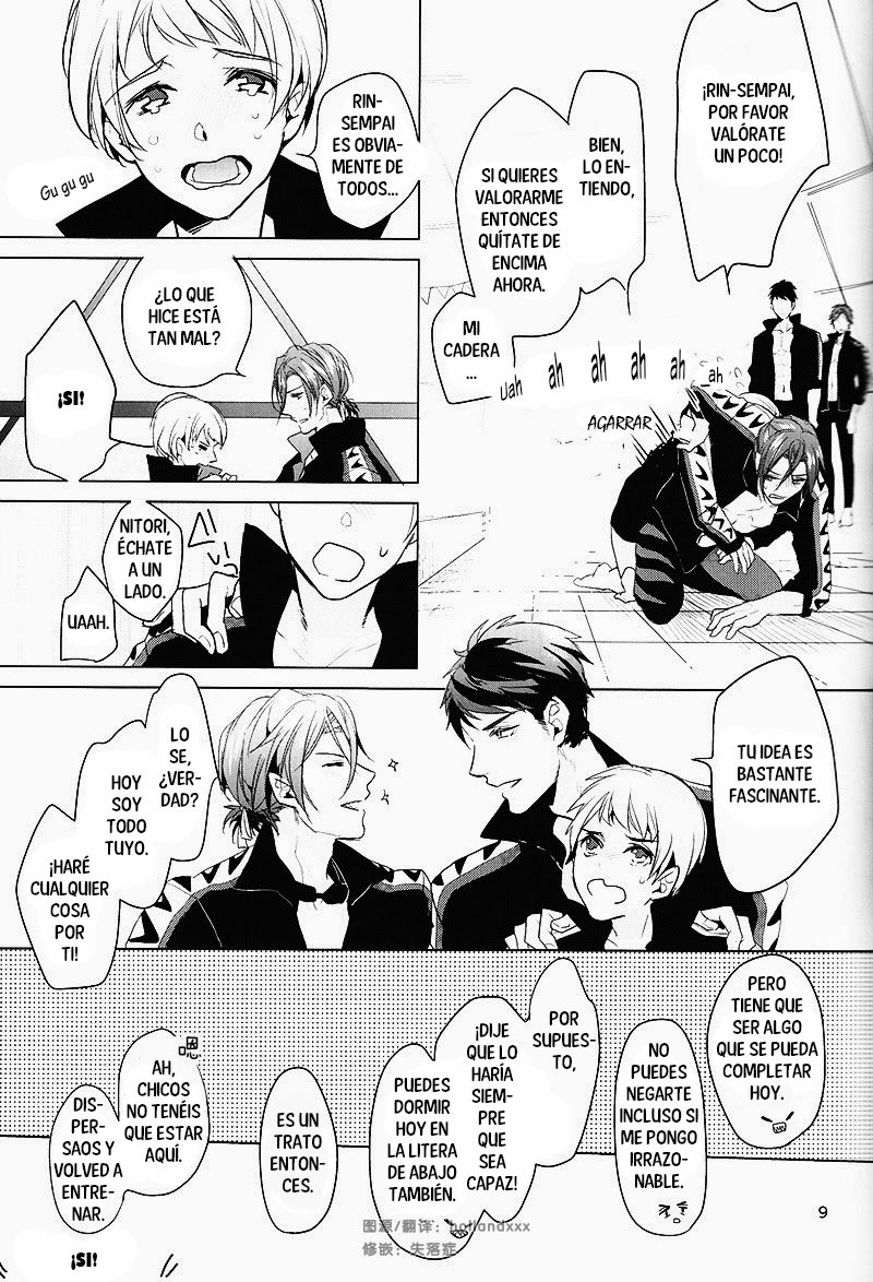 [ANCOCOCO] Hatsukoi niwa Ribbon o Kakete – Free! dj [Español] — 009