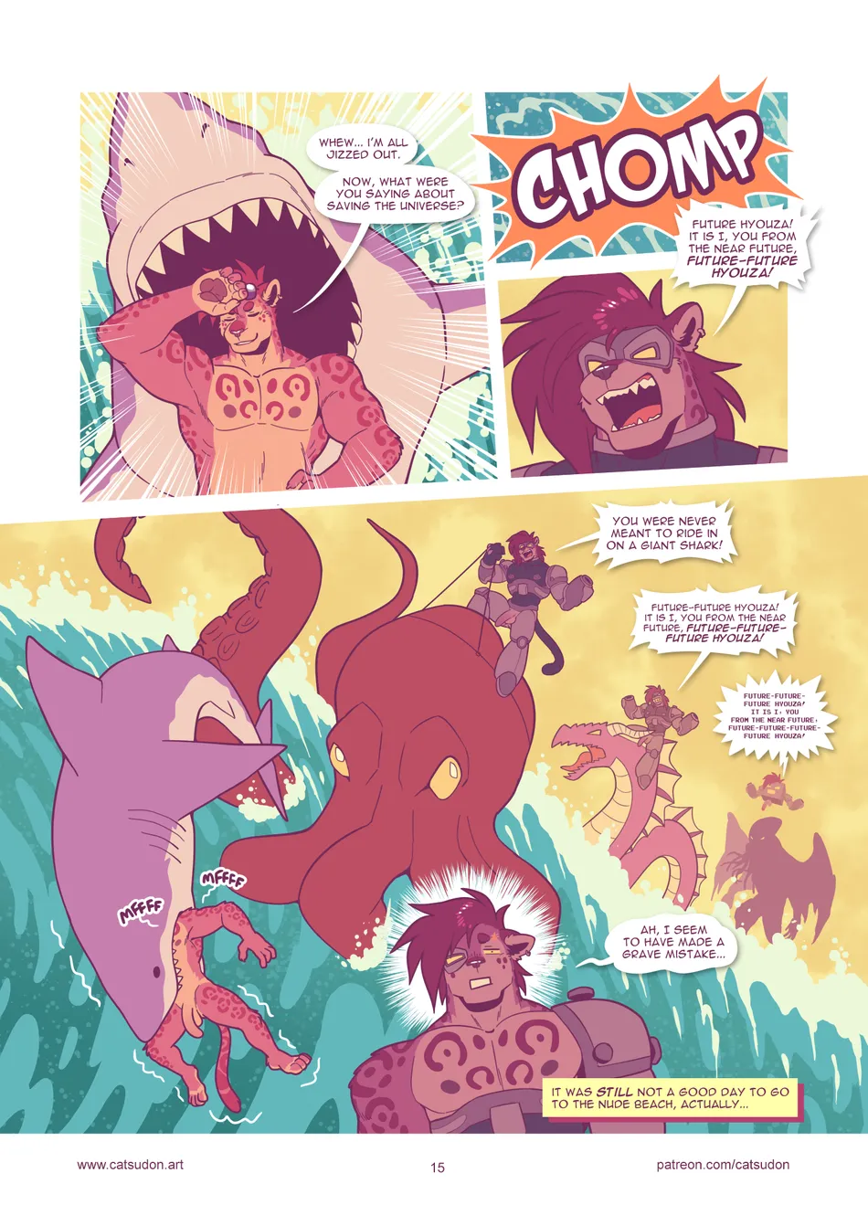 [Catsudon] Hyouza Goes to the Nude Beach Actually [Eng] — 015