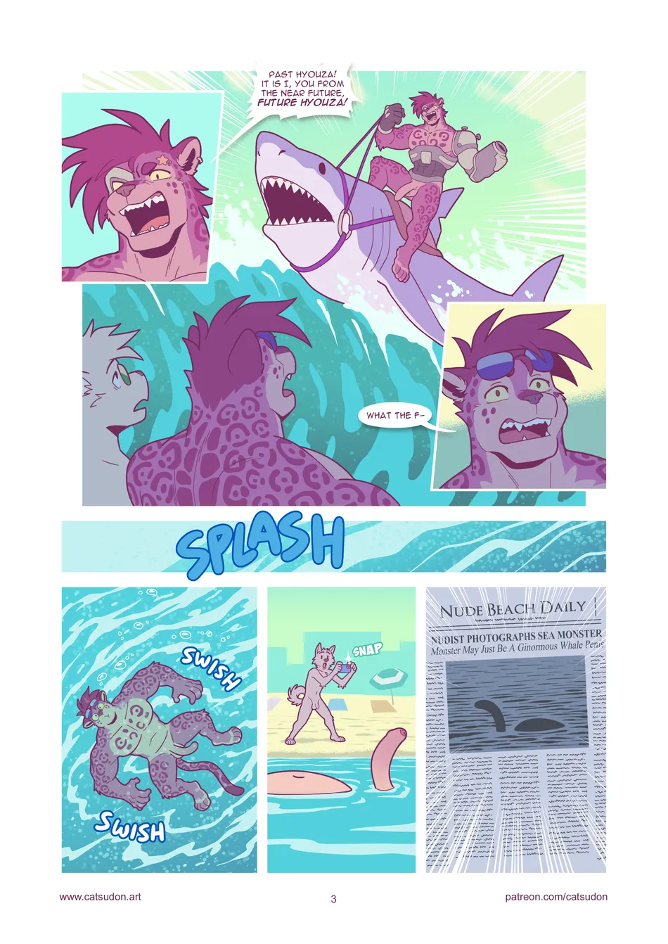 [Catsudon] Hyouza Goes to the Nude Beach Actually [Eng] — 003