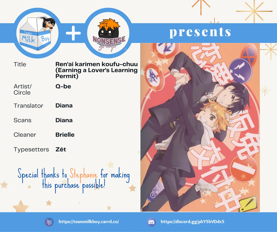 [Q-be (Souji)] Earning a Lover’s Learning Permit – Haikyuu!! dj [Eng] — 001