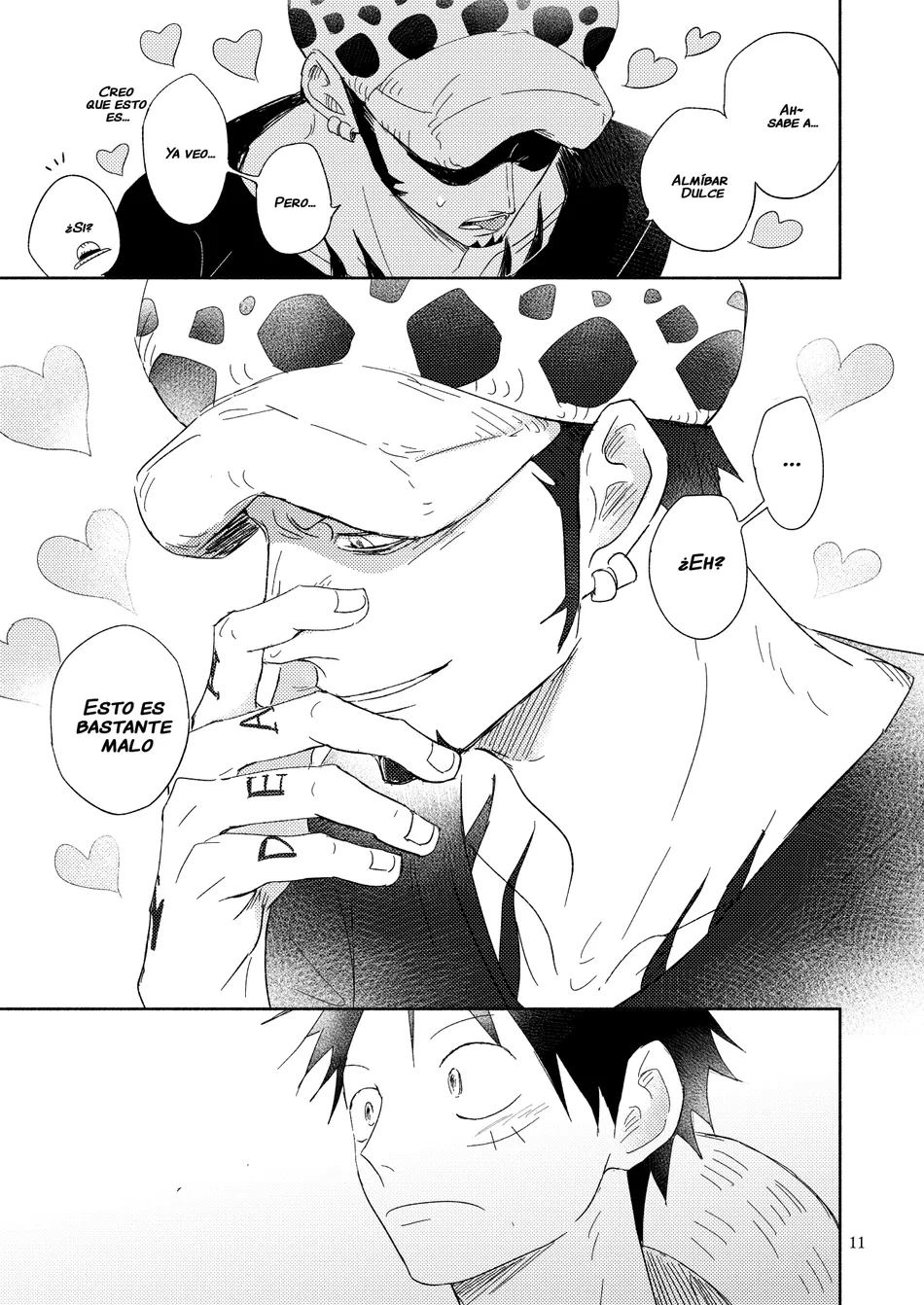 [HONEY LEMON (Hachimitsu)] Es una habitación de la que no puedes salir a menos que te comas los corazones – One Piece dj [Spa] — 010