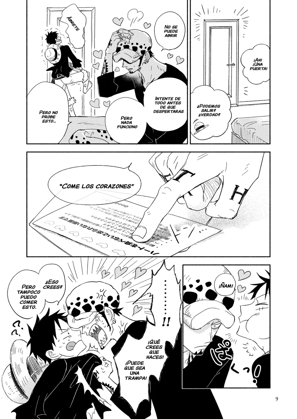 [HONEY LEMON (Hachimitsu)] Es una habitación de la que no puedes salir a menos que te comas los corazones – One Piece dj [Spa] — 008