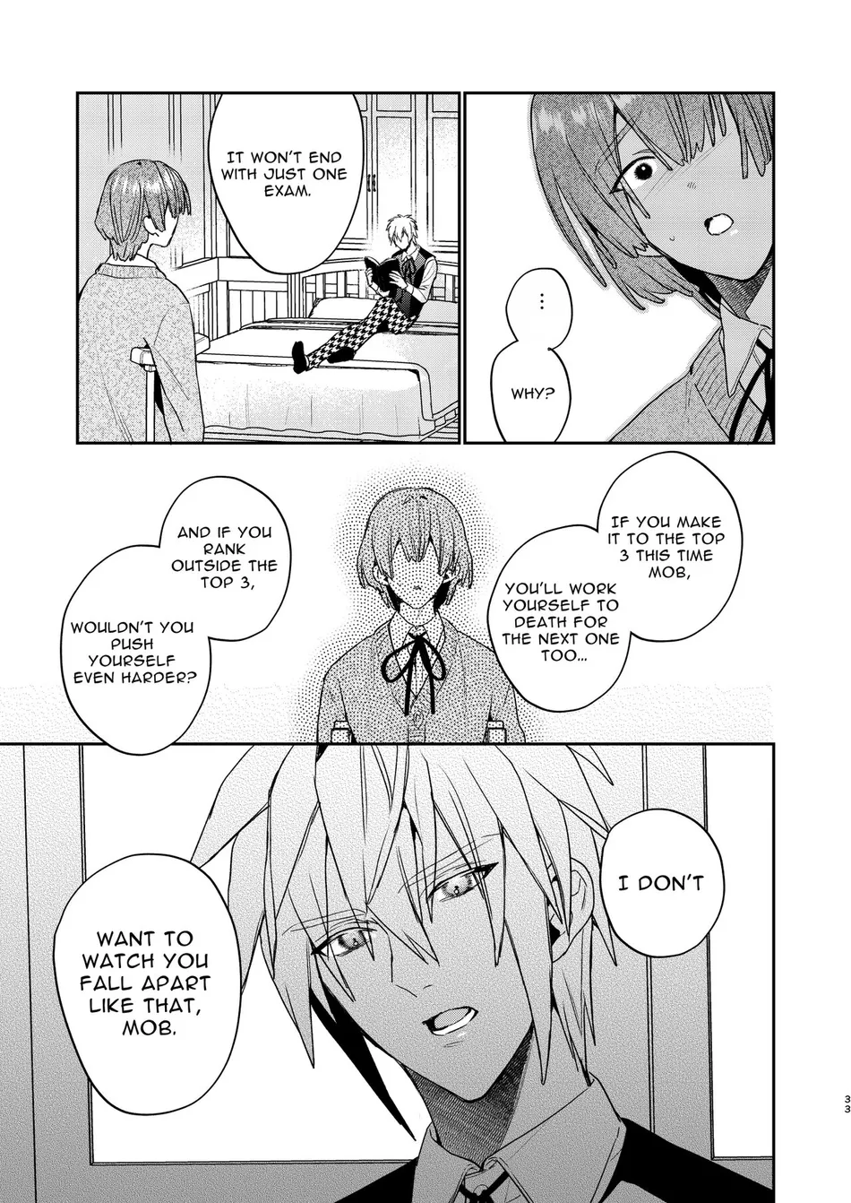 [niwaniwa (Oova Akiru)] Tensei Mob wa BL-gee no Sekai de Hamerare Kouryakusaremashita!? 3 | Sex with the Love Interest! But I’m an NPC! 3 [Eng] — 033