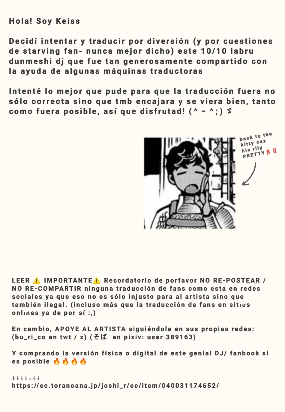 [Osova (Sovayu)] Doku Kurawaba Sara Made – Dungeon Meshi dj [Spa] — 001
