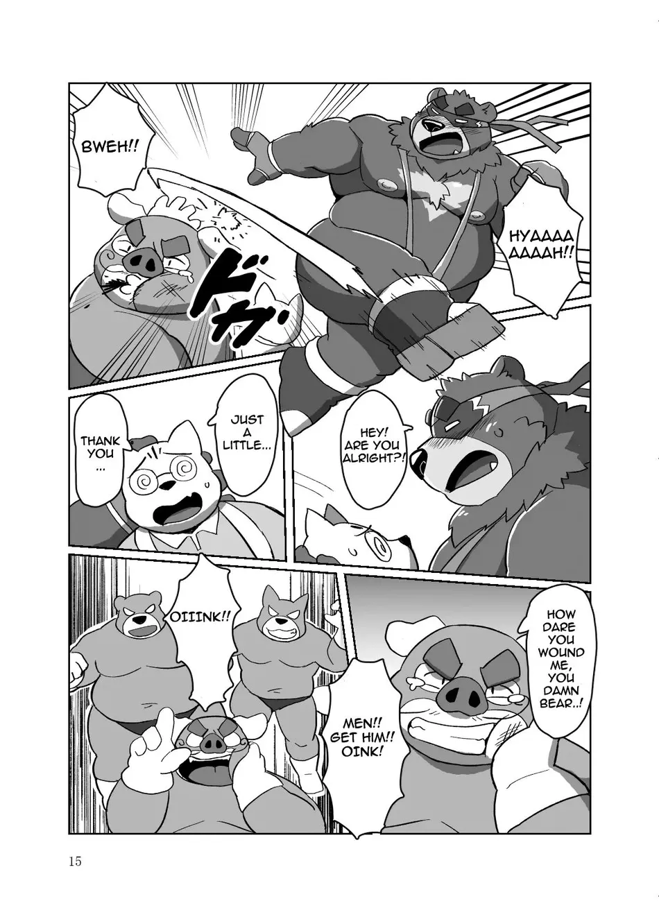 [Kyouretsu Hiyougeka (Beat-kun)] Roshutsu Hentai Dosukebear| Exhibitionist Pervert Dosukebear [Eng] — 014
