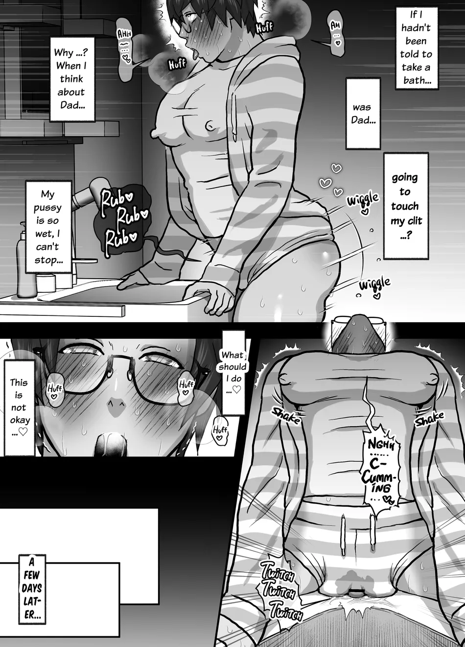 [Onoko Ya Honpo (Kamiwo Akira)] Watching Porn Videos Alone with my Dad [Eng] — 012