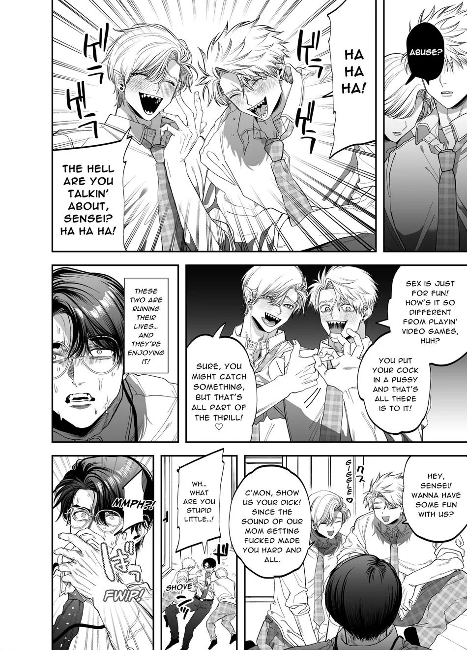 [KANIPANKO (Kanipan Mushamusha)] Teach us, Mazo-Sensei! ~Ravished and Corrupted by the Delinquent Sadist Brothers I Teach~ [Eng] — 009