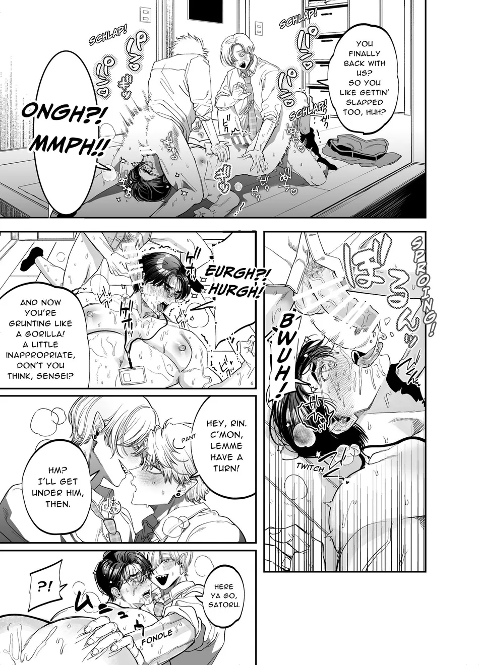 [KANIPANKO (Kanipan Mushamusha)] Teach us, Mazo-Sensei! ~Ravished and Corrupted by the Delinquent Sadist Brothers I Teach~ [Eng] — 014