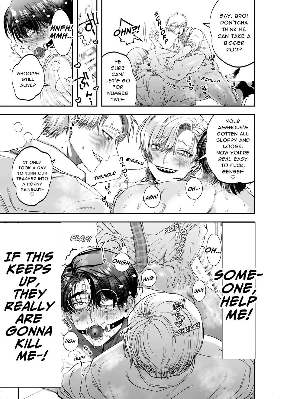 [KANIPANKO (Kanipan Mushamusha)] Teach us, Mazo-Sensei! ~Ravished and Corrupted by the Delinquent Sadist Brothers I Teach~ [Eng] — 020