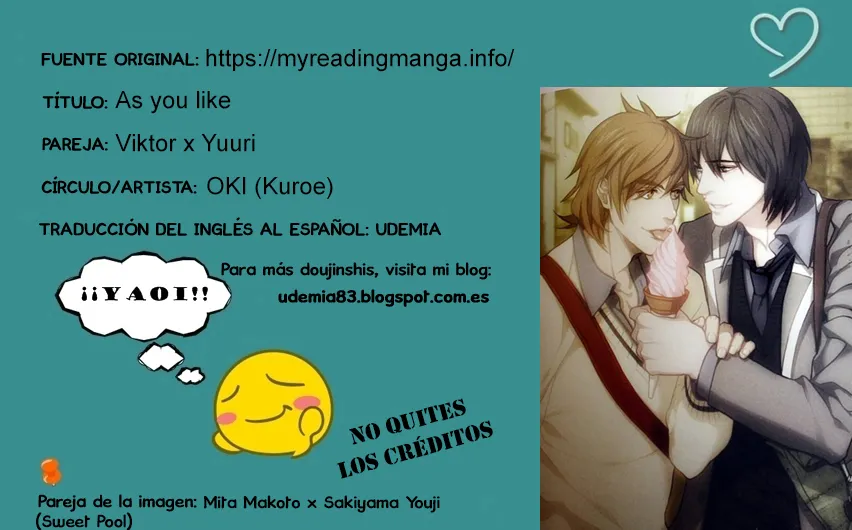 [Oki (Kuroe)] As You Like – Yuri on Ice dj [Spa] — 001