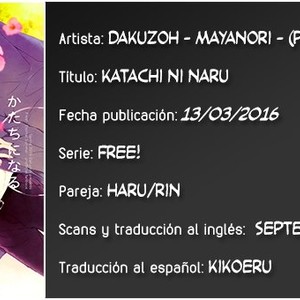 [dakuzoh] Katachi ni Naru – Free! dj [Spanish] – Gay Comics