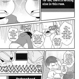 [Kani no kandzume/ Kiyohiko] Osomatsu-san dj – SEX shinai to de rarenai heya! [Eng] – Gay Comics image 018.jpg