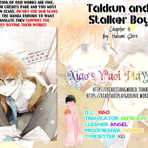 [HASUMI Shiro] Takkun to Stalker Danshi – Kyou wa Takkun no Tissue o Tabemashita [Eng] – Gay Yaoi image 148.jpg