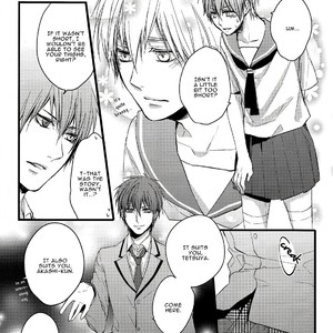 [Praly/ TSUZUKI Saaya] Akashi-kun no Sei de Basket ga Dekinai! – Kuroko no Basuke dj [Eng] – Gay Manga image 019.jpg