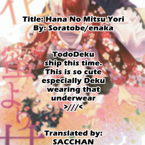 [Soratobe. / enaka] Hana no Mitsu yori – Boku no Hero Academia dj [Eng] – Gay Manga image 029.jpg