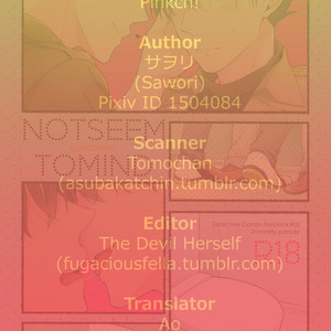 [Pinkch! (Sawori) / Nobana Saori] Detective Conan dj – NOT SEEM TO MIND [Eng] – Gay Comics image 029.jpg
