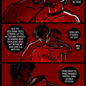 [Randy Meeks (randyslashtoons)] Sam & Demon! Dean Exorcism – Supernatural dj [Eng] – Gay Comics image 001.jpg