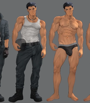 [Mondi] (Range) When I complimented his muscles, he took off his clothes and showed me them. [CG Set] — 2